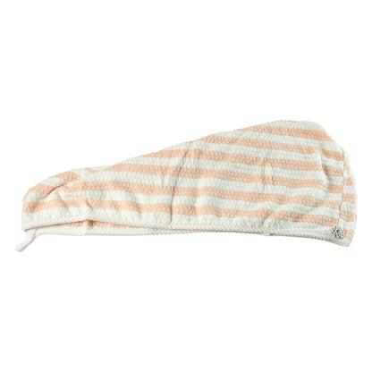 Soft Microfiber Hair Drying Towel Wrap With Cute Teddy Bear Button (1 Pc) - Zidbik