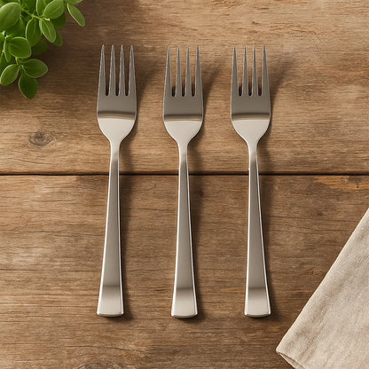 Premium Stainless Steel Dinner Fork - (3 Pc Set) - Zidbik