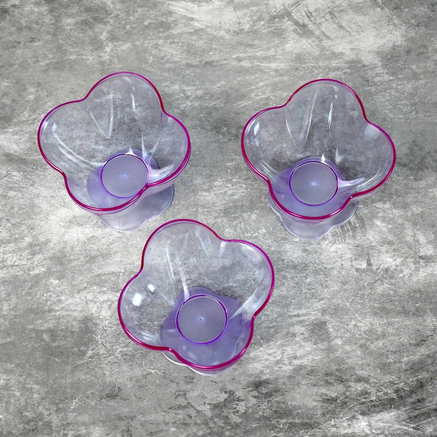 5343 New Modern Style Dessert Ice Cream Bowl Plastic 6pcs For Home Office Party Use - Zidbik