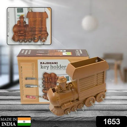 1653 Plastic Train Engine Design Plastic Key Holder Mount Decorative Keys Organizer Key Holder Key Stand Key Holder For Home Office Antique Key Holder (1 Pc) - Zidbik