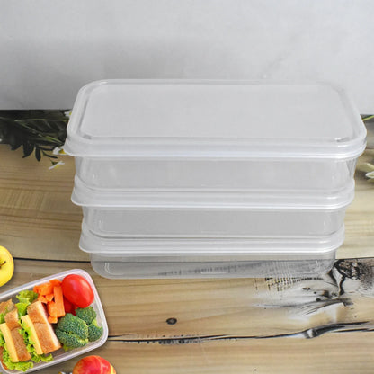 Plastic Square Lunch Box Kitchen Containers Set (3 Pcs Set) - Zidbik