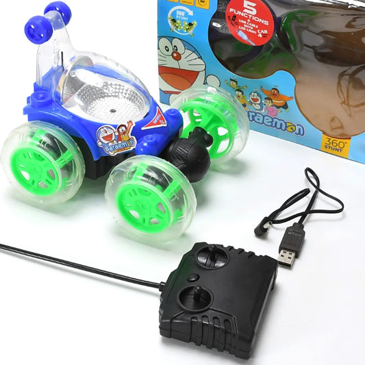 4482 Rechargeable 360 Degree Stunt Rolling Remote Control Car With Colourful 3d Lights And Music For Kids - Zidbik