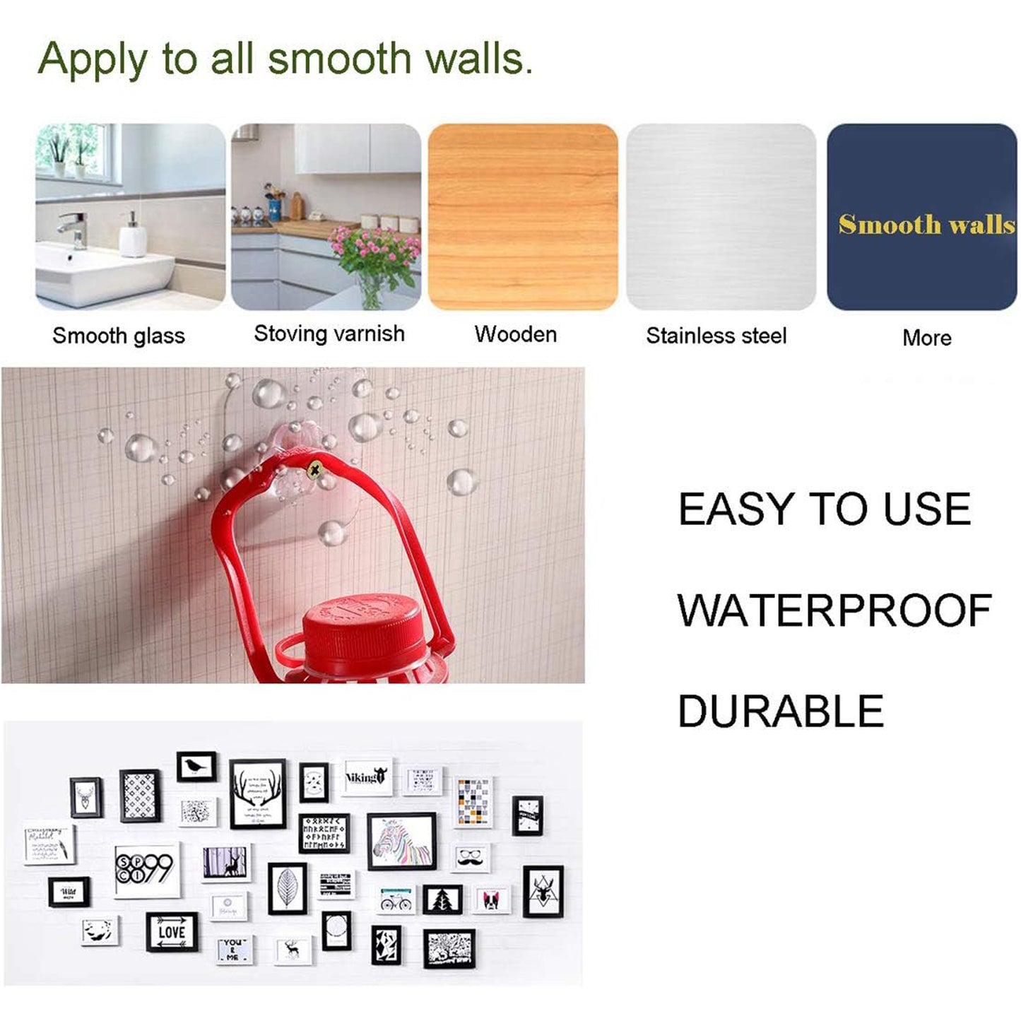 Self Adhesive Hooks Sticker  Screw Nut And Bolt Type (4 Pcs Set) - Zidbik