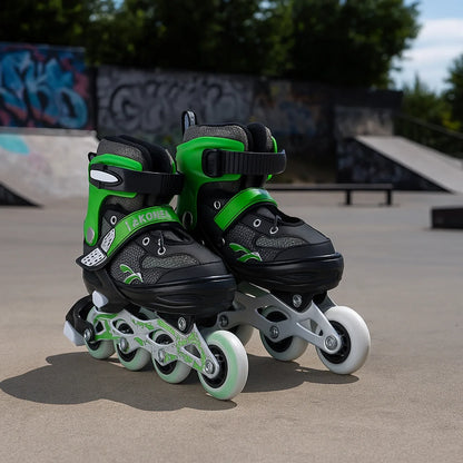 Professional Adjustable Inline Skates For Kids And Adults (Large 1 Pair) - Zidbik