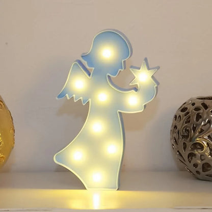 Led Night Light Coconut Tree Light Romantic Table Lamp (1 Pc Battery Not Included) - Zidbik