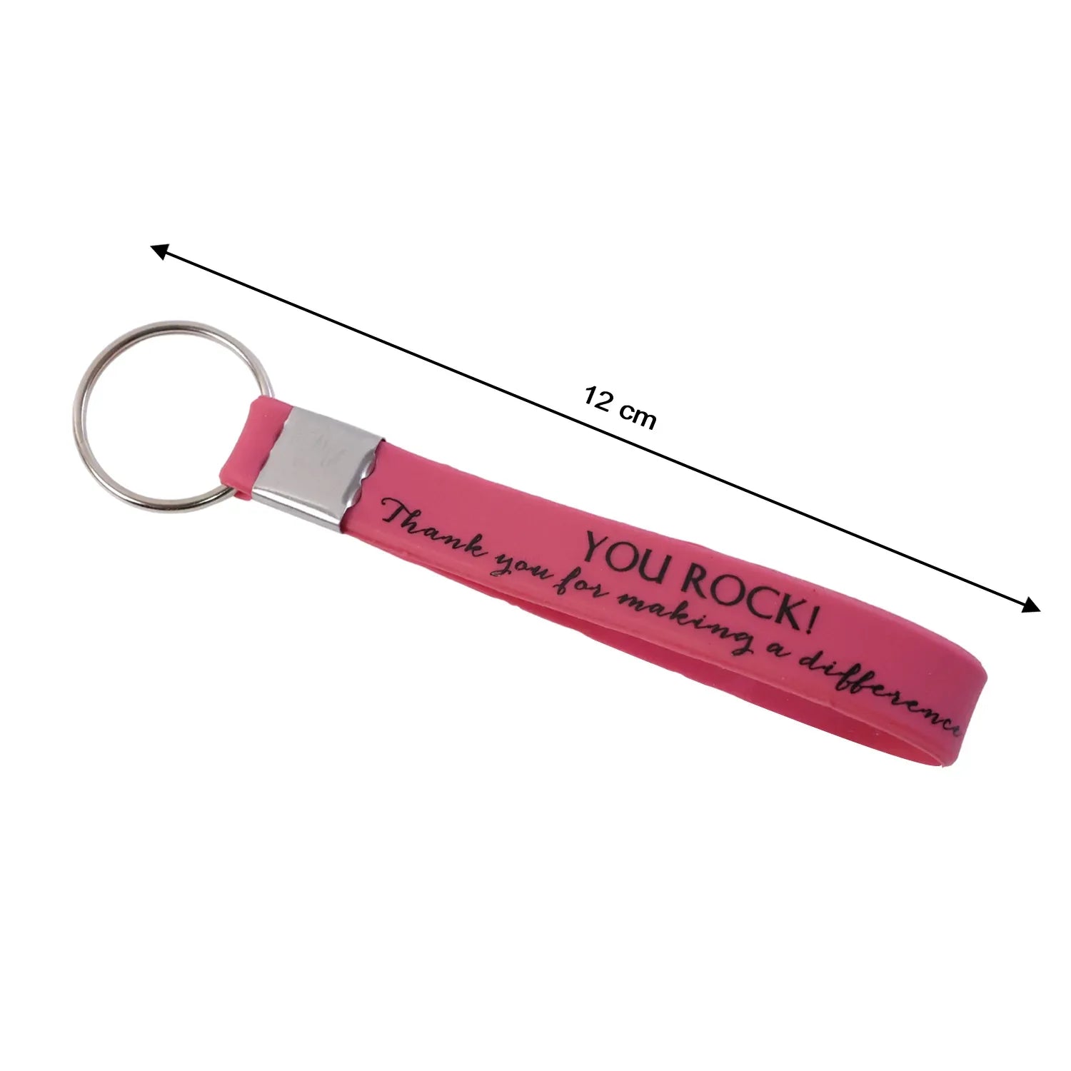 Motivational Silicone Wrist Strap Keychain (1 Pc Mix Color) - Zidbik