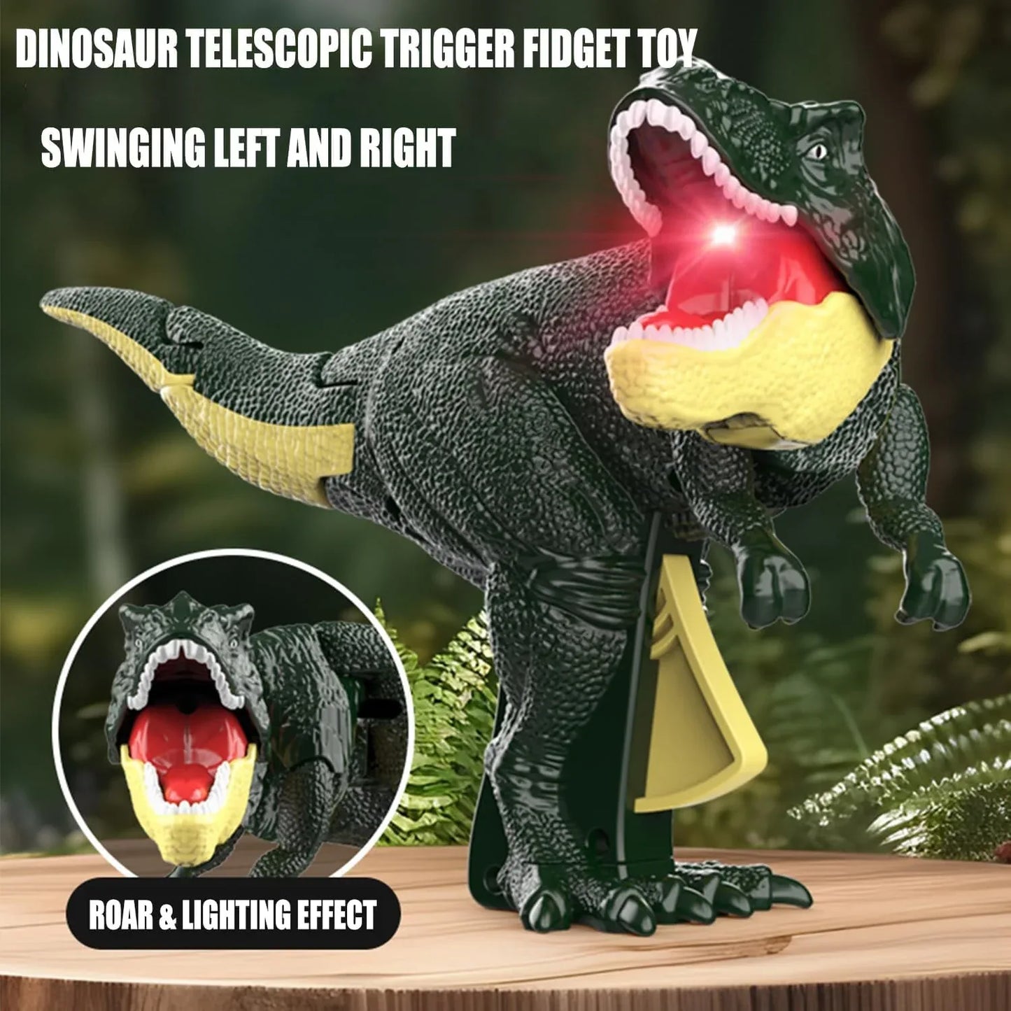 17969 Dinosaur Roaring Toys Trigger Dinosaurs Toys With Dinosaur Sound Lighting Model Vibrating Headmoving (3 + Years 1 Pc) - Zidbik