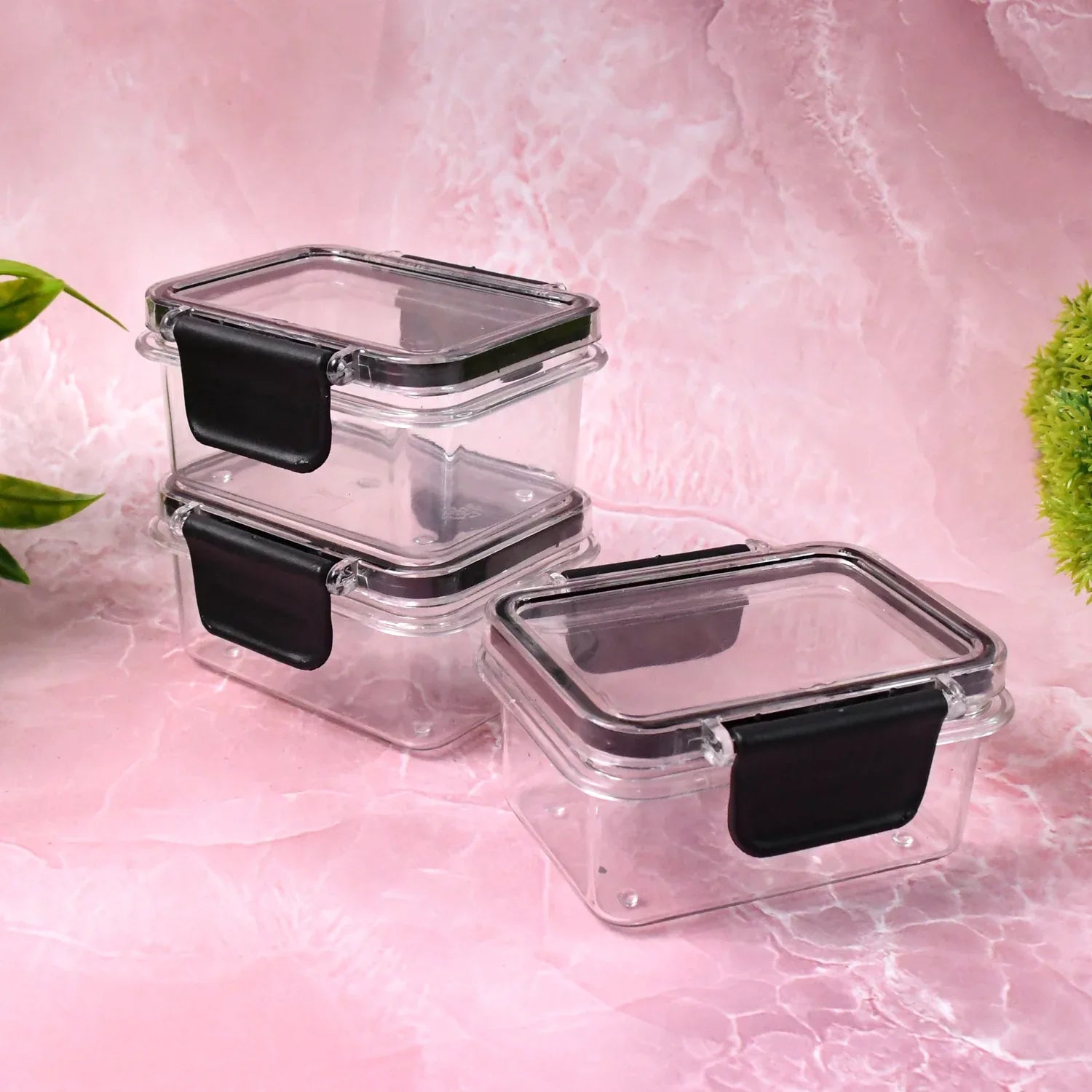 Kitchen Storage Container With Air Seal Lock Lid (3 Piece Set 250 Ml) - Zidbik