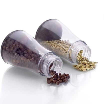 6-piece Plastic Spice Jar Set With Stand - Zidbik