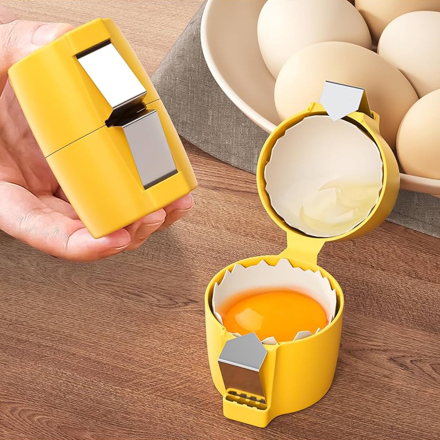 Egg Shell Opener Egg Cracker Tool For Raw Eggs Handheld (1 Pc) - Zidbik