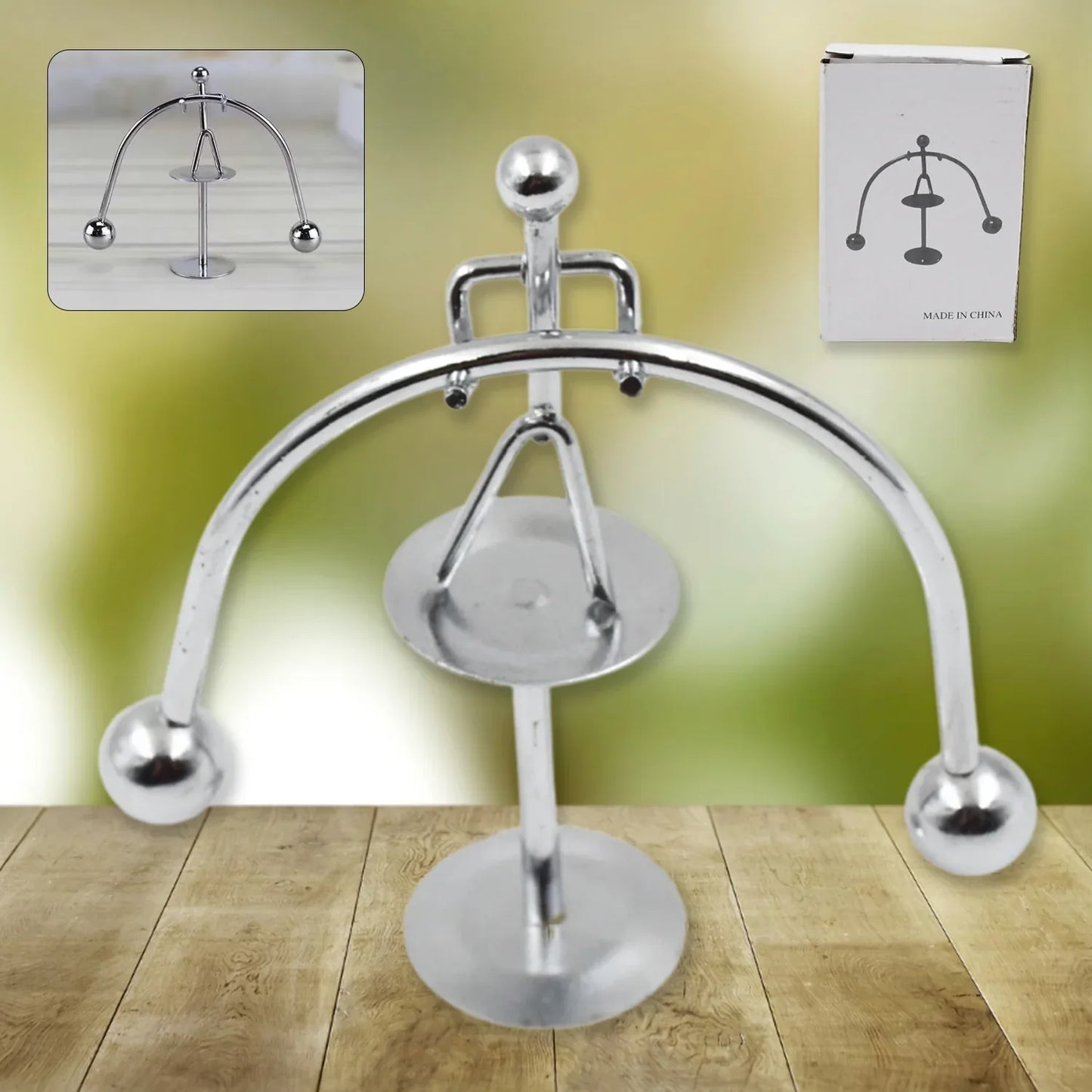 7850 Mini Steel Balance Toy Small Weightlifter Mold Desk Decor Metal Craft Perpetual Balance Art Education Motion Toy Figurine Home Office Decoration Birthday Gift (1 Pc) - Zidbik