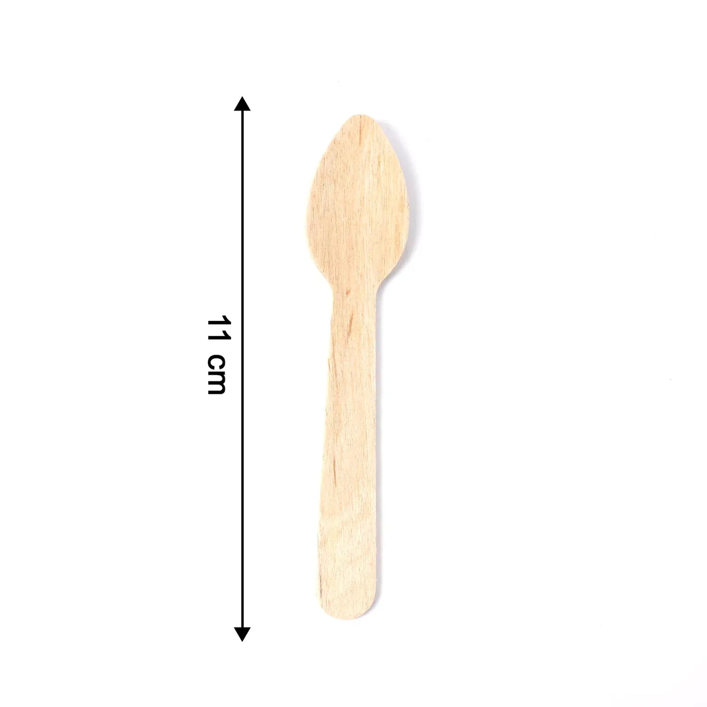 110mm Wooden Tea Spoon 30 Pcs Pack - Zidbik