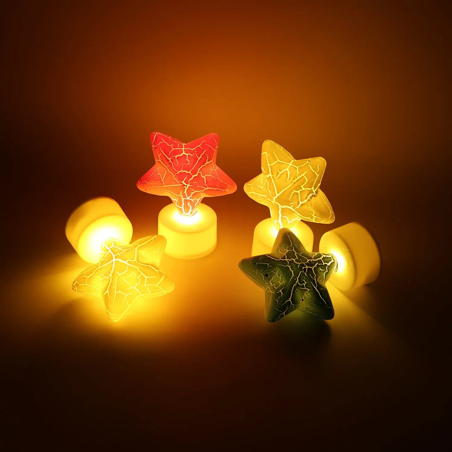 Star Shape Decorative Led Tealight Candles (4 Pc) - Zidbik