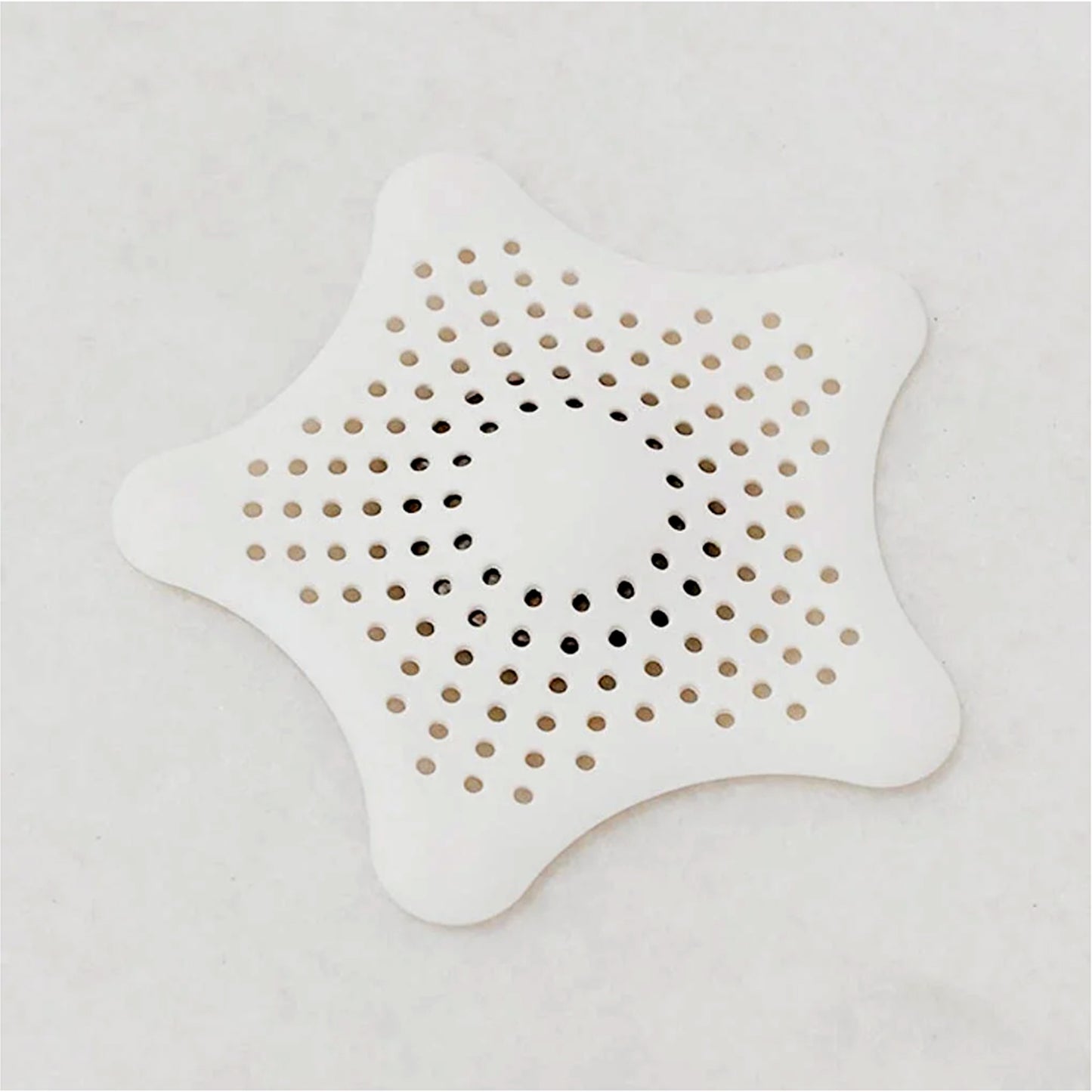 White Silicone Star Shaped Sink Filter Bathroom Hair Catcher Drain Strainers For Basin - Zidbik