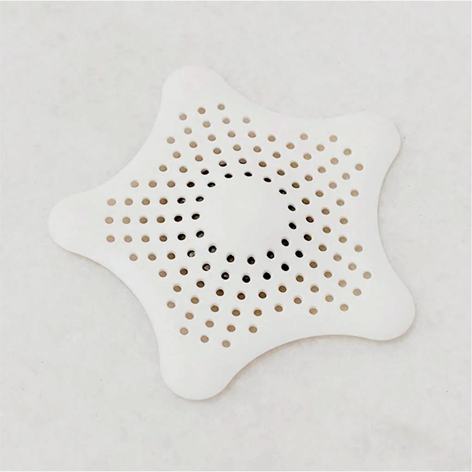 White Silicone Star Shaped Sink Filter Bathroom Hair Catcher Drain Strainers For Basin - Zidbik