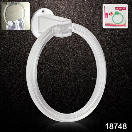 Unbreakable Abs Round Towel Ring Wall Mounted Stand Holder (1 Pc) - Zidbik