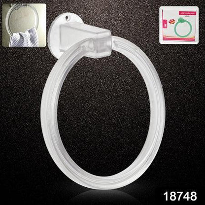 Unbreakable Abs Round Towel Ring Wall Mounted Stand Holder (1 Pc) - Zidbik