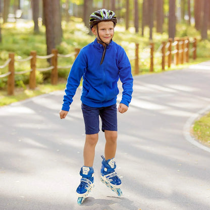 7554 Inline Skates With Led Flashing Light Wheel With Adjustable Length Skate Premium High Quality Skates Pair - Zidbik