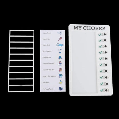 4448 Portable My Chores Home Note Board Management Planning Memo Boards Reminding Time. (Size - 20x12cm) - Zidbik