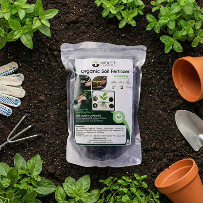 Black Organic Soil Fertilizer For Home Gardening (1 Pc 1 Kg) - Zidbik