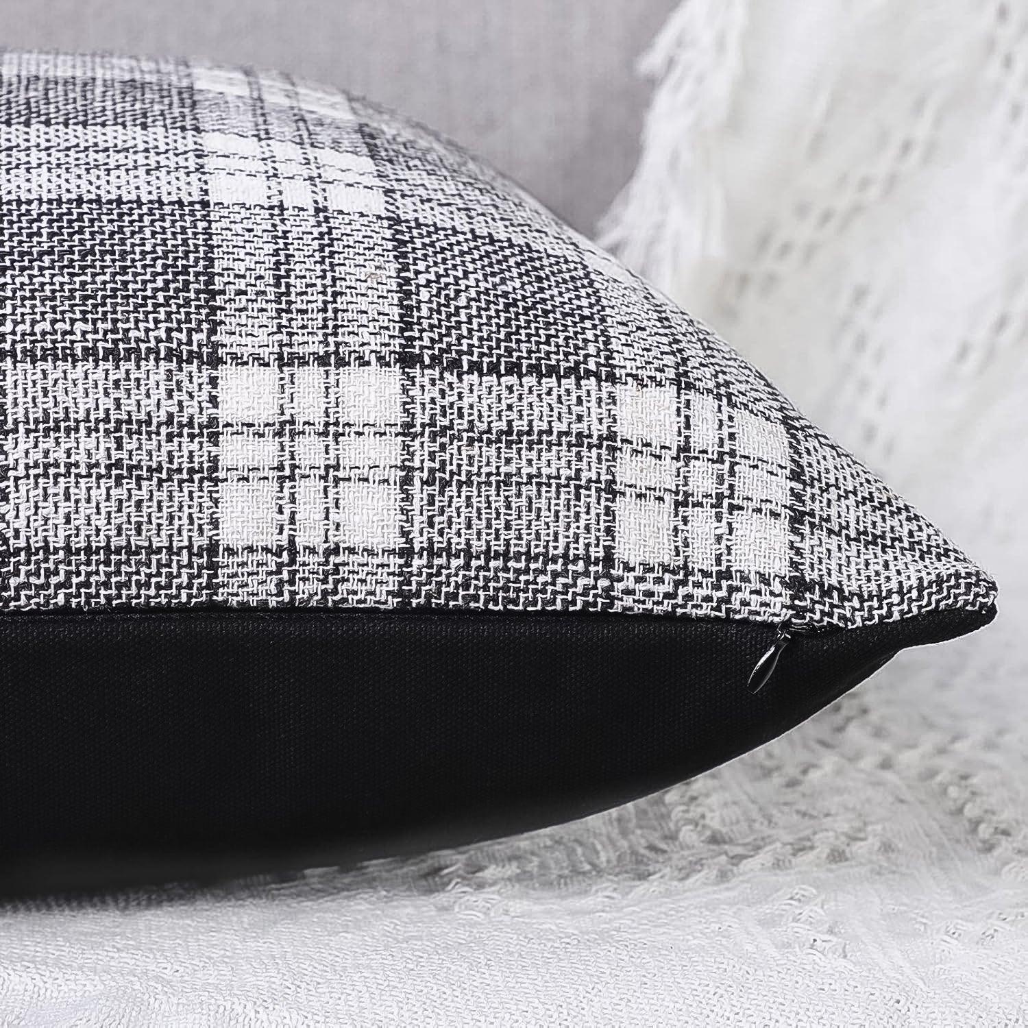 Pillow Covers Cushion Cases Soft Leather And Cotton (23 22 Inch 1 Pair 2 Pc) - Zidbik