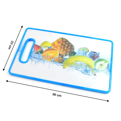 Large Rectangular Fruit Print Cutting Board (36x22cm  1 Pc) - Zidbik
