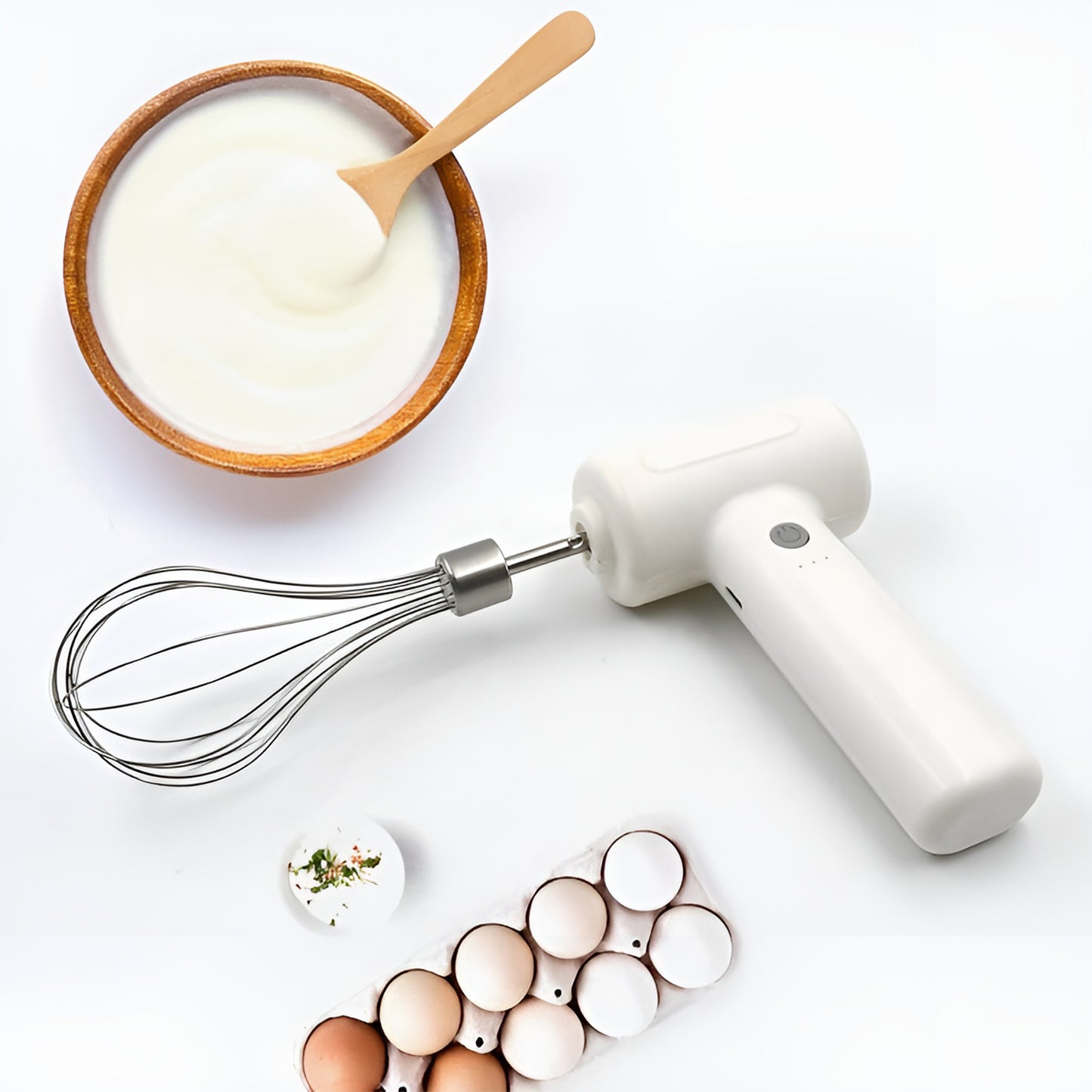 Cordless Electric Whisk  Egg Beater - (1 Pc) - Zidbik