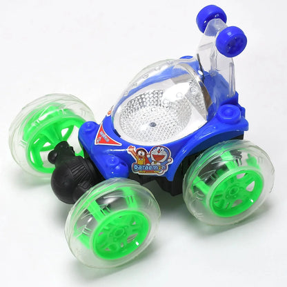 4482 Rechargeable 360 Degree Stunt Rolling Remote Control Car With Colourful 3d Lights And Music For Kids - Zidbik