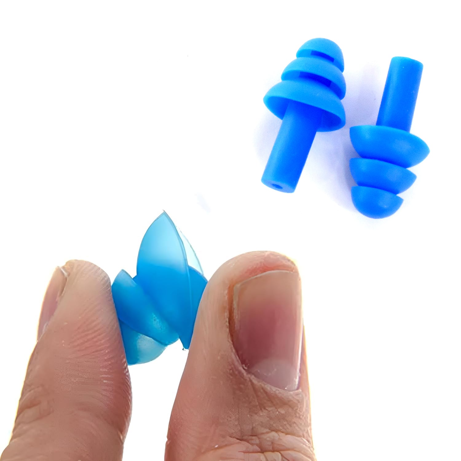Reusable Silicone Swimming Ear Plugs - (Set) - Zidbik