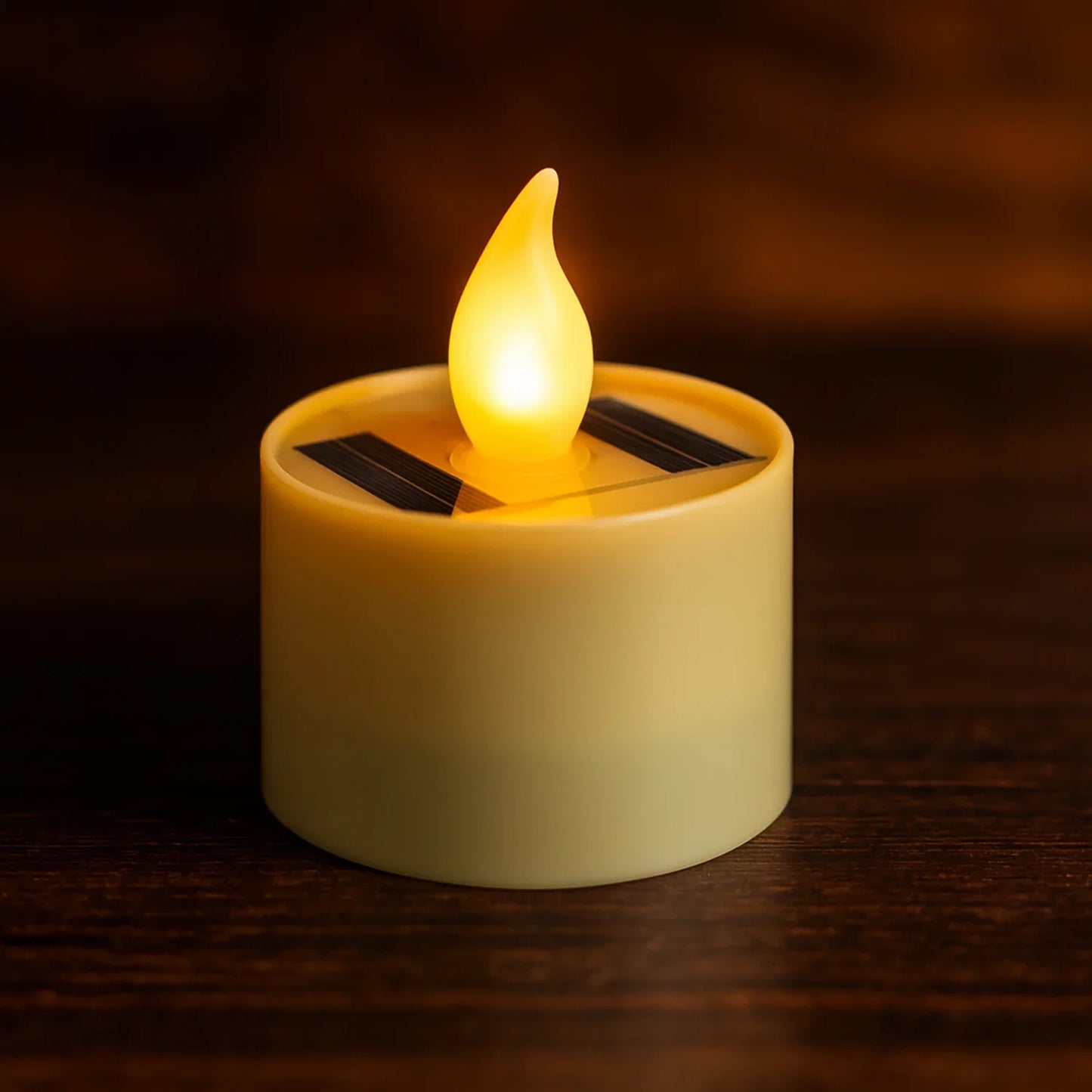 Solar Powered Led Flameless Candle Light (1 Pc) - Zidbik