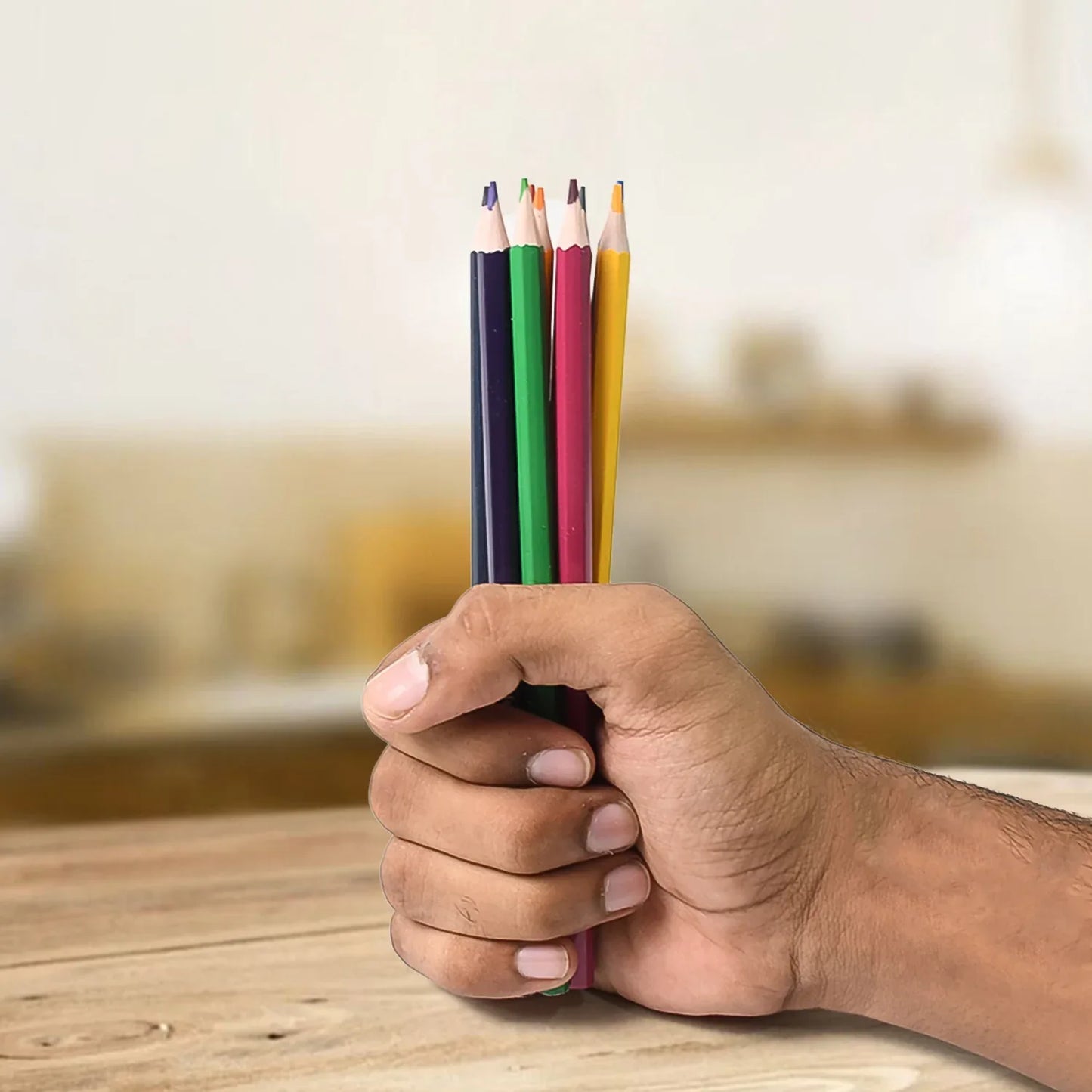 Art Drawing Wooden Pencils Color (12 Pcs Set) - Zidbik