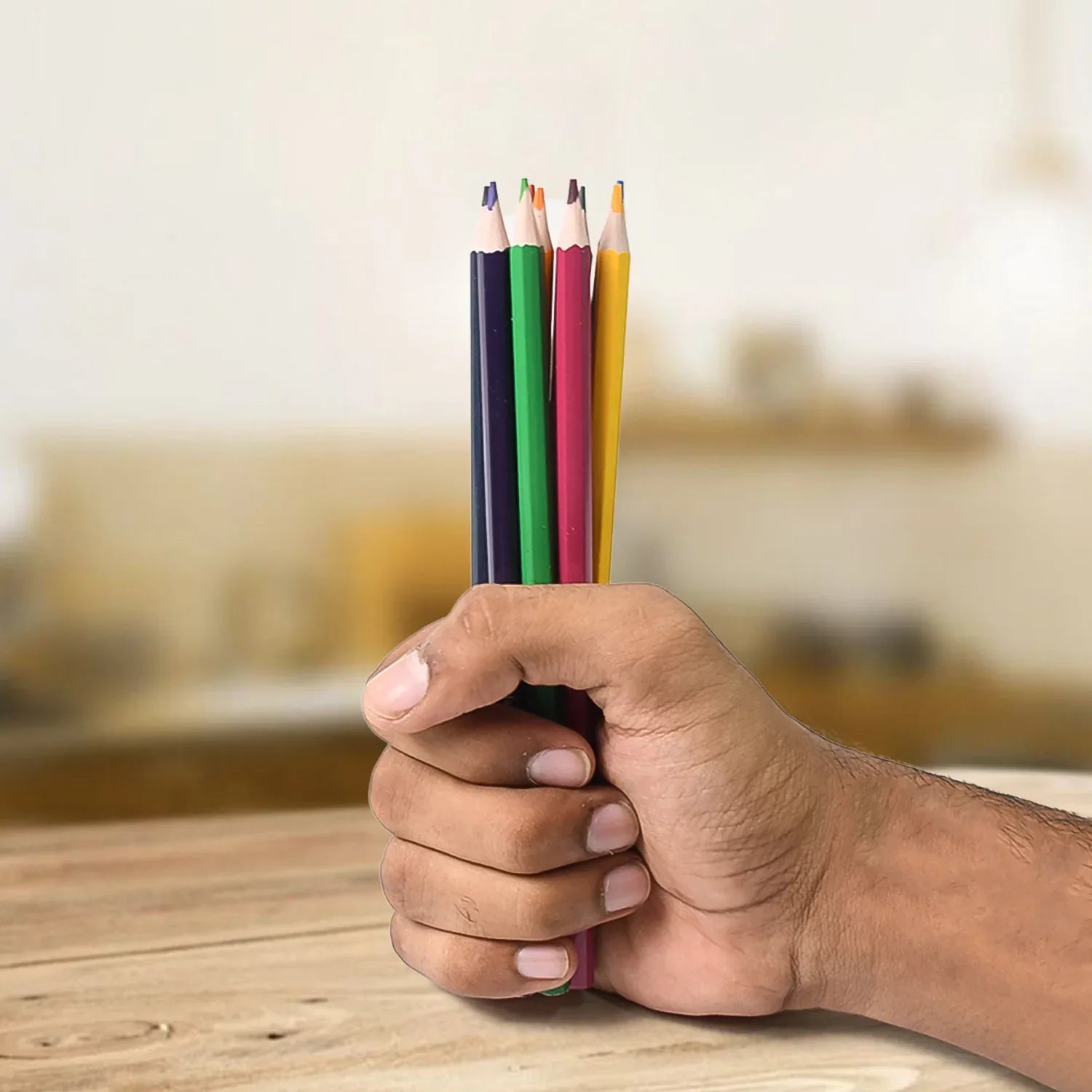Art Drawing Wooden Pencils Color (12 Pcs Set) - Zidbik