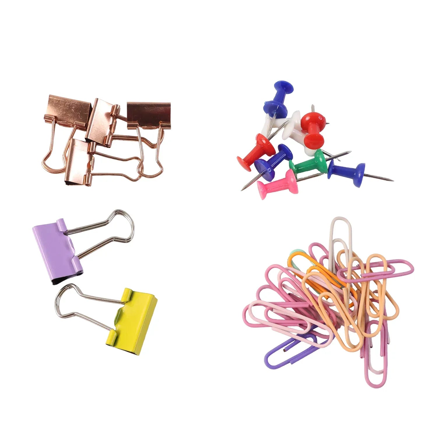 Office Stationery Clips And Pins Combo 1 Set - Zidbik