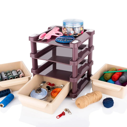 4767 Mini 3 Layer Drawer Used For Storing Makeup Equipments And Kits Used By Womens And Ladies. - Zidbik