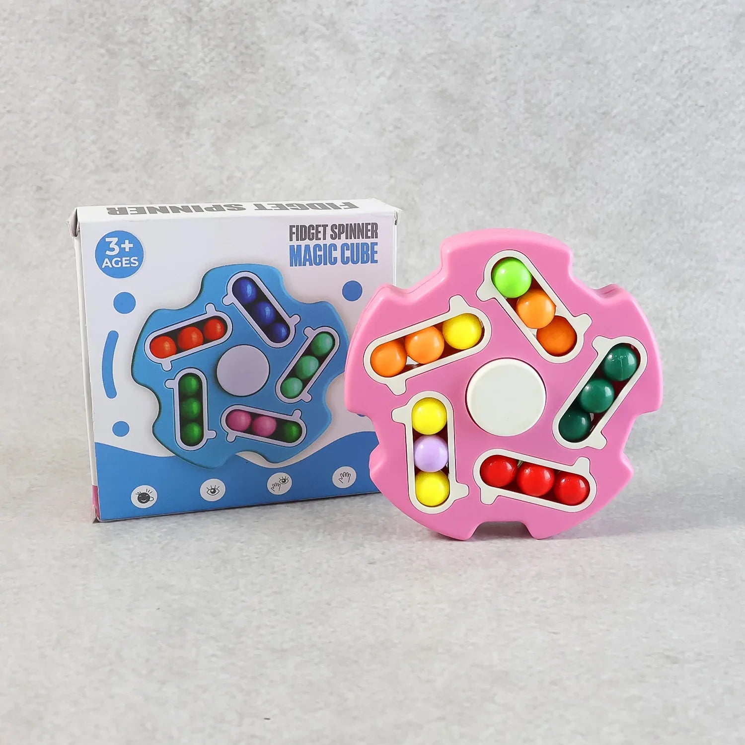 Fidget Magic Cube Spinner Toy Multi-track Finger Puzzle - Zidbik