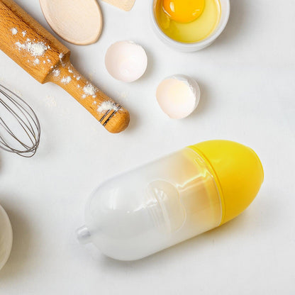 7156a Manual Egg Puller Scrambler Household White Egg Yolk Mixer Kitchen Tool Mix Manual Scrambler Convenient Without Breaking Eggs. - Zidbik
