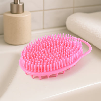 2-in-1 Silicone Soft Bristle Bath Brush - Zidbik