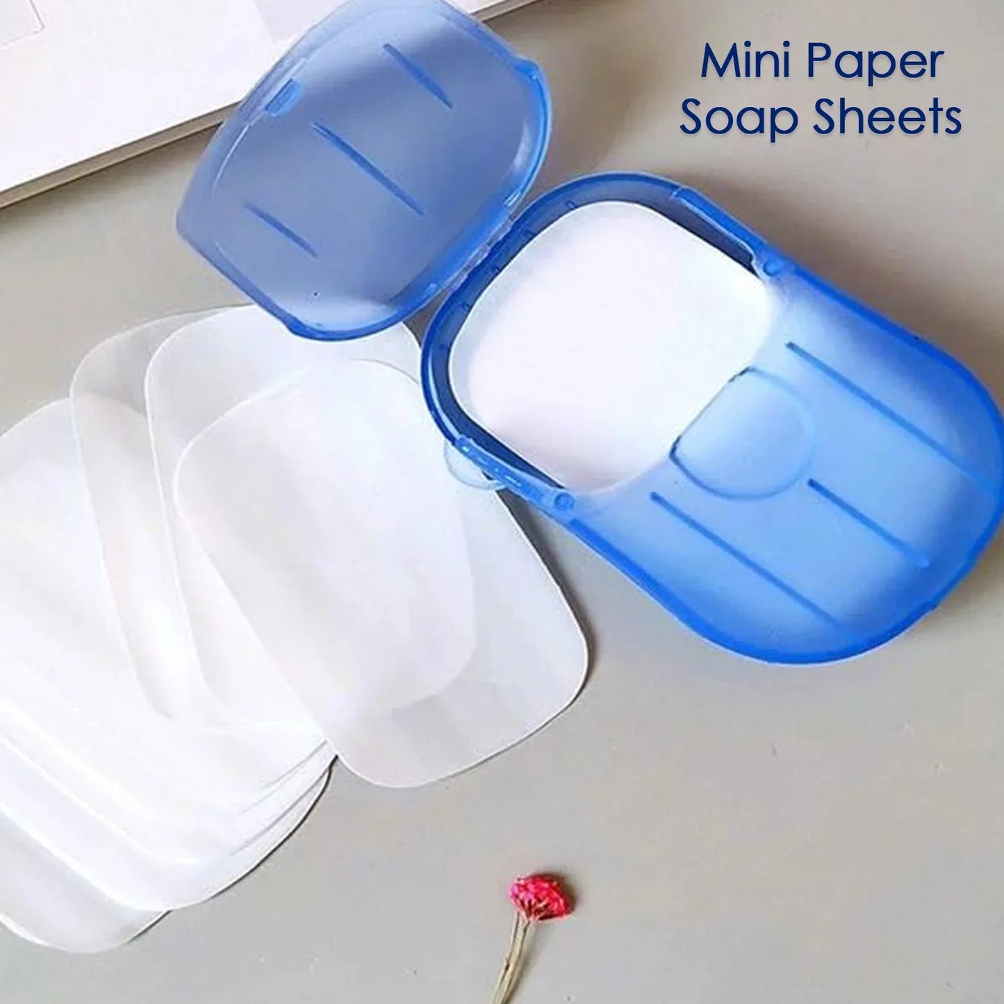 Portable Easy Carry Travel Paper Soap Sheet With Mini Box (20 Sheets In A Pack Approx Mix Color) - Zidbik