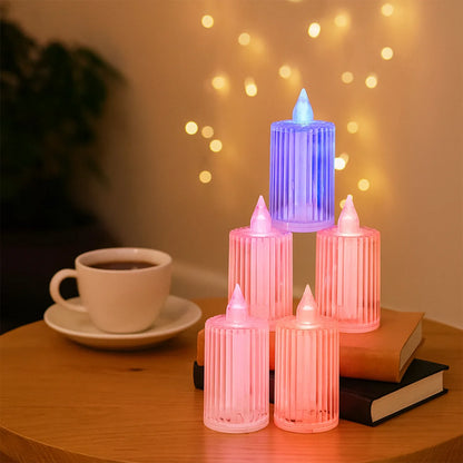 Decorative Flameless Electronic Led Candle Light Set (6 Pc) - Zidbik