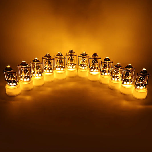 Vintage Lantern Style Decorative Flameless Led Candles (12 Pc) - Zidbik