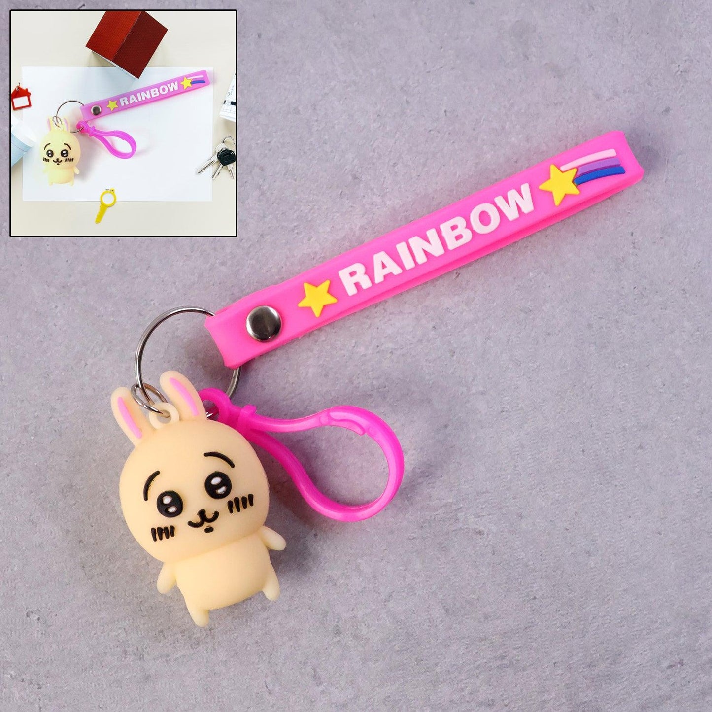 Cute Bunny Character Keychain (1 Pc) - Zidbik