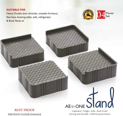 1124 Premium Multipurpose Heavy Duty Cupboardrefrigeratorsofa Base Stand - Set Of 4 Pcs - Zidbik