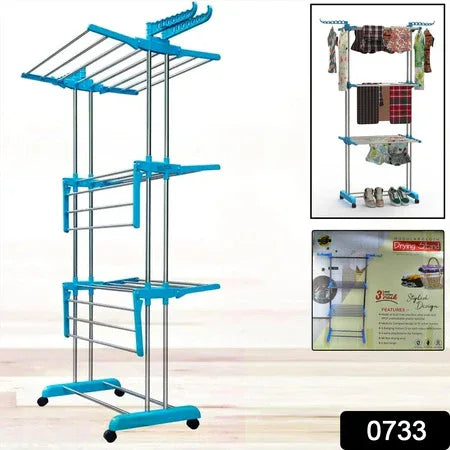 0733 Stainless Steel Cloth Drying Stand - Zidbik