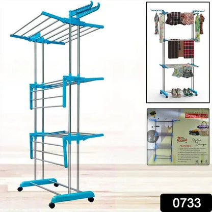 0733 Stainless Steel Cloth Drying Stand - Zidbik