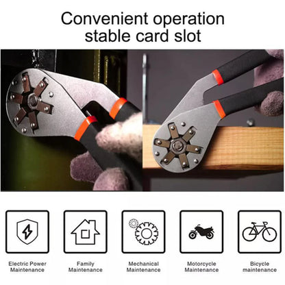 9062 Multi-function Hexagon Universal Wrench Adjustable Bionic Plier Spanner Repair Hand Tool (Small) Single Sided Bionic Wrench Household Repairing Wrench Hand Tool - Zidbik