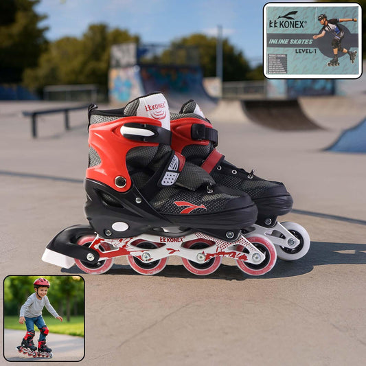 Professional Adjustable Inline Skates For Kids And Adults (Xl 1 Pair) - Zidbik