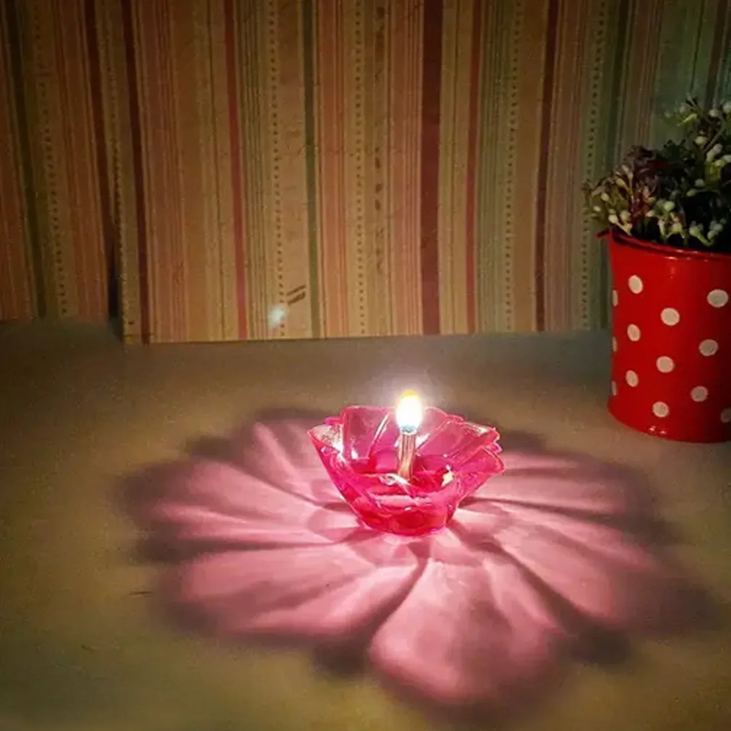 Colourful Reflection Diya Combo Plastic Candle Cup With Multi Shape (12 Pcs Set) - Zidbik