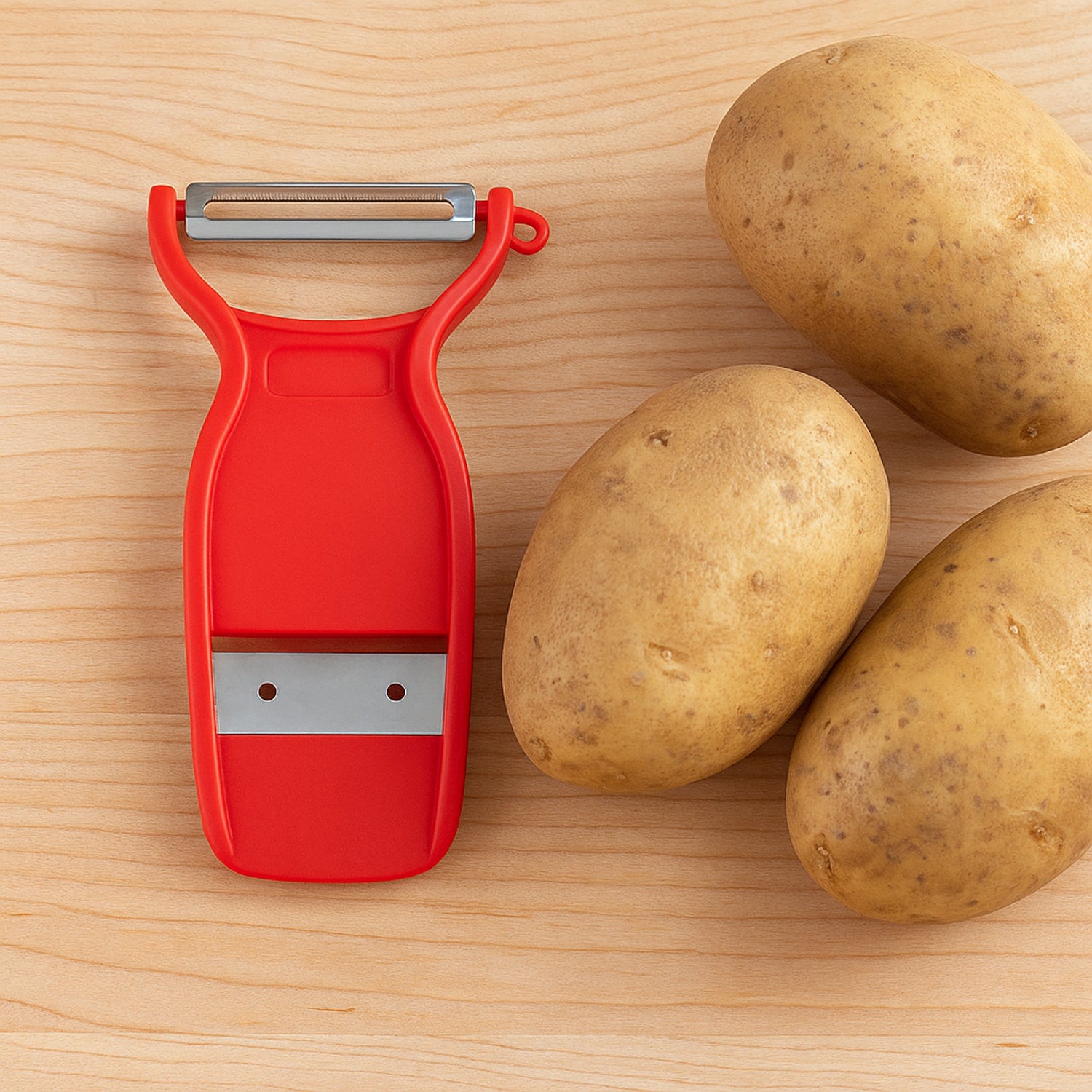 Supermom Swiss 2-in-1 Slicer  Peeler With Ultra Sharp Stainless Steel Blades - Zidbik