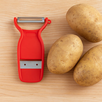 Supermom Swiss 2-in-1 Slicer  Peeler With Ultra Sharp Stainless Steel Blades - Zidbik