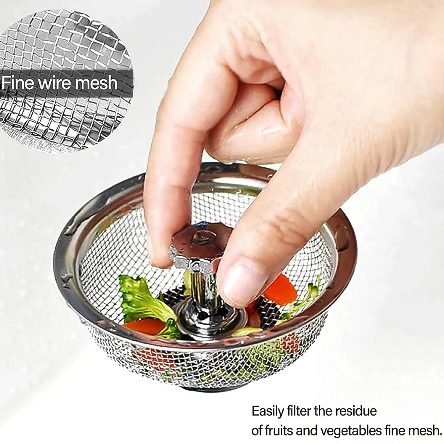 Stainless Steel Sink Strainer Basket Strainer Kitchen Sink Strainer (1 Pc) - Zidbik